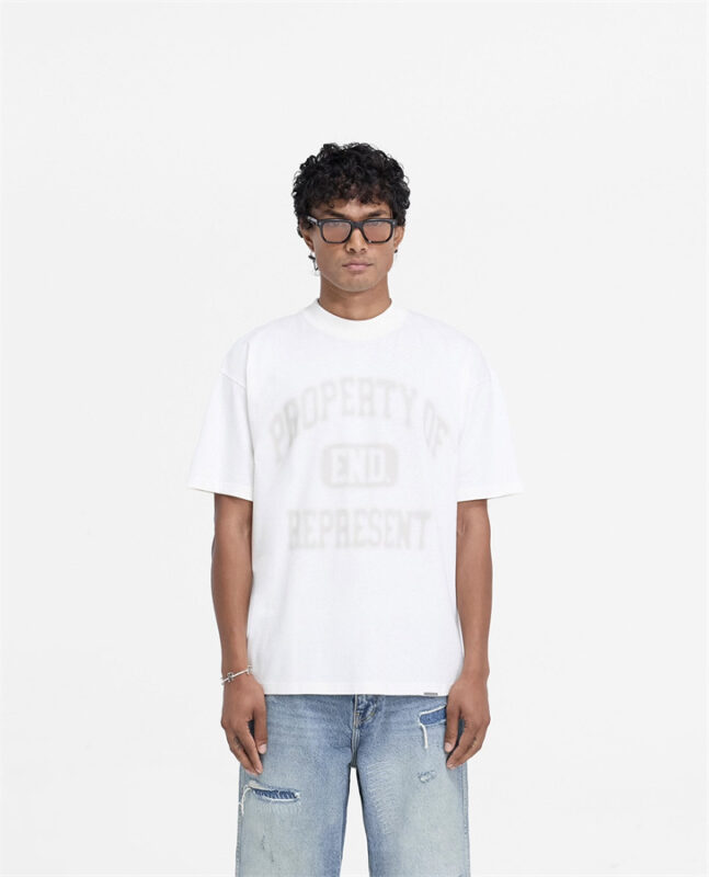 END. x Represent Property Of T-Shirt Flat White