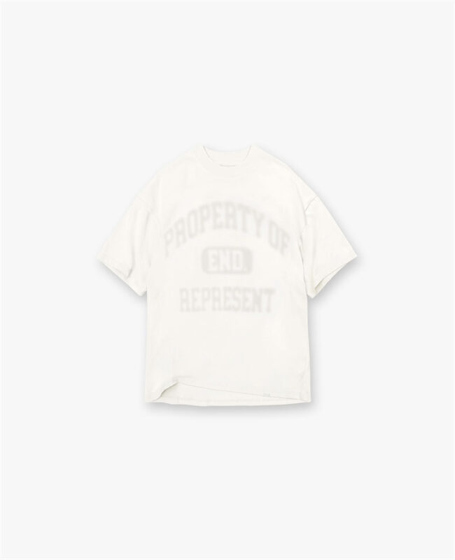 END. x Represent Property Of T-Shirt Flat White