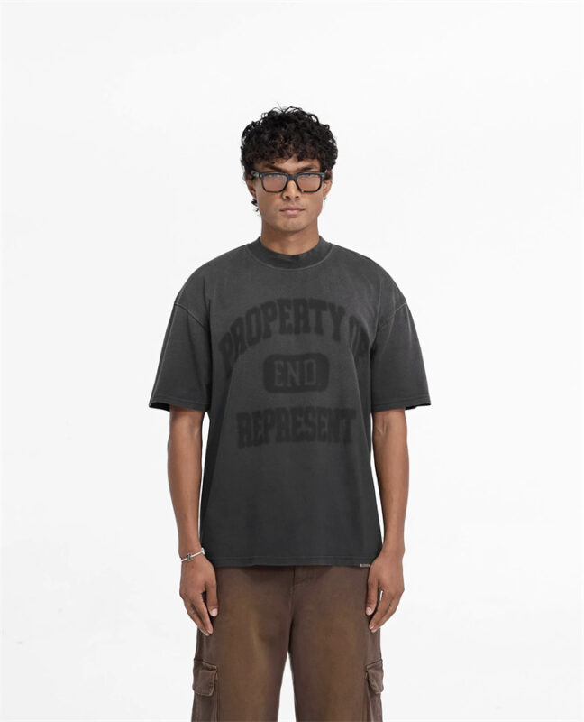 END. x Represent Property Of T-Shirt Stained Black1