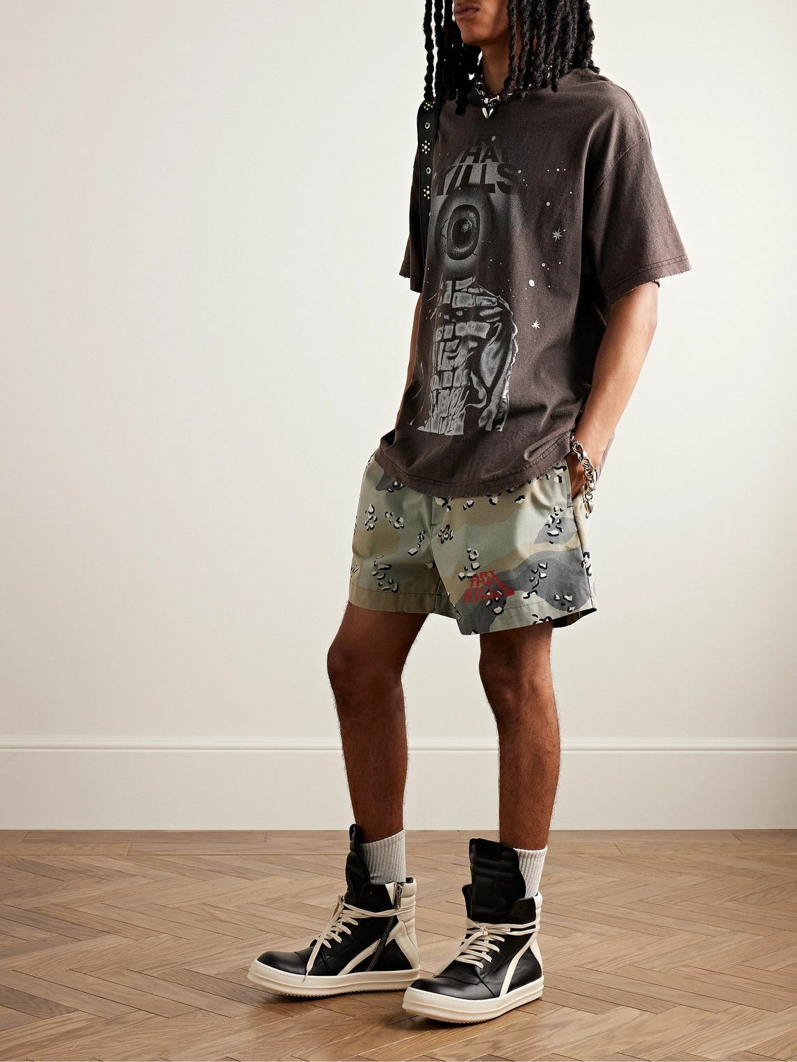 GALLERY DEPT. Art That Kills Camo Shorts 'Camo'1