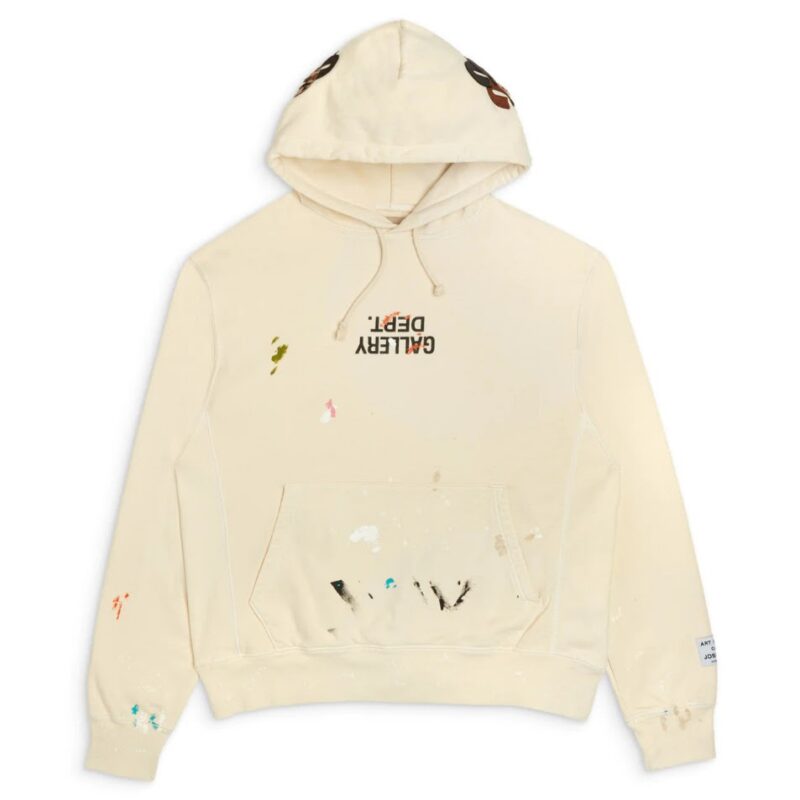 GALLERY DEPT. Painted G-Patch F***** Up Logo Hoodie Cream