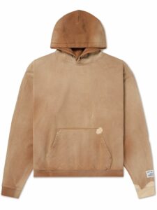 GALLERY DEPT. Ventura Logo-Appliquéd Distressed Hoodie Brown