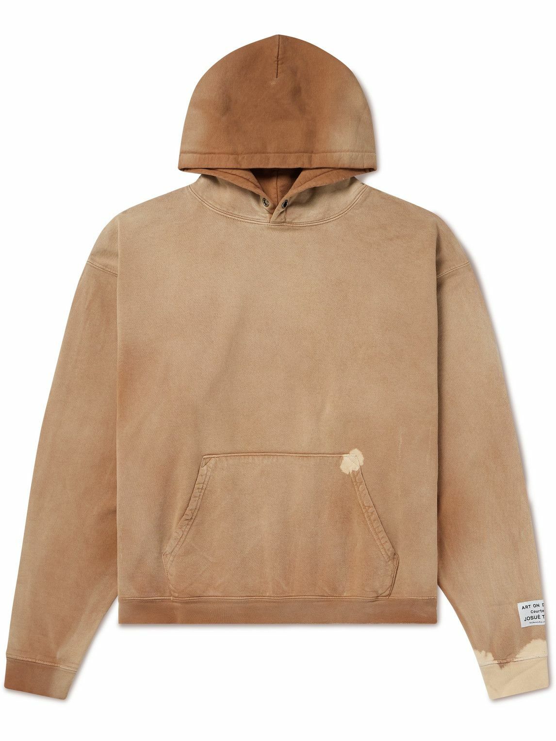 GALLERY DEPT. Ventura Logo-Appliquéd Distressed Hoodie Brown
