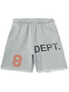 GALLERY DEPT. Wide-Leg Printed Distressed Shorts