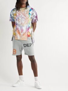 GALLERY DEPT. Wide-Leg Printed Distressed Shorts1