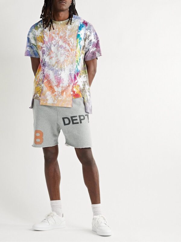 GALLERY DEPT. Wide-Leg Printed Distressed Shorts1