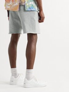 GALLERY DEPT. Wide-Leg Printed Distressed Shorts2
