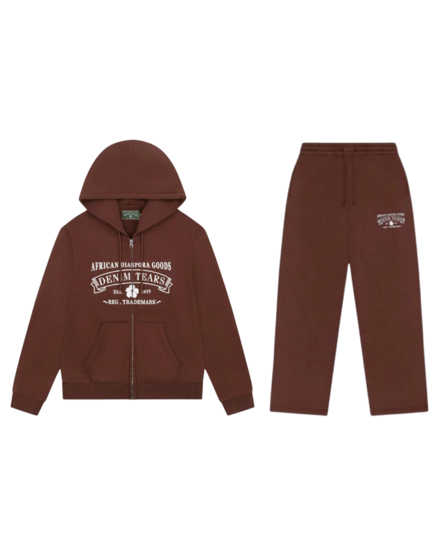 Denim Tears ADG Zip Set Brown