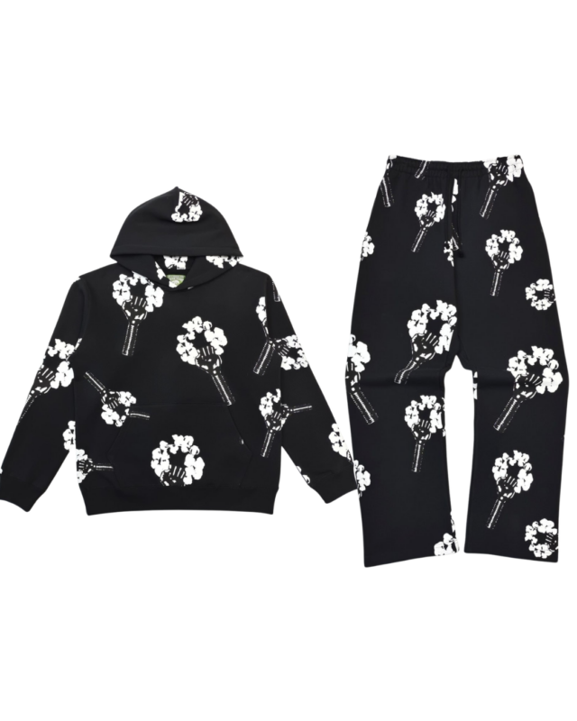 Denim Tears x Hardies Tears Fist Wreath Set Black