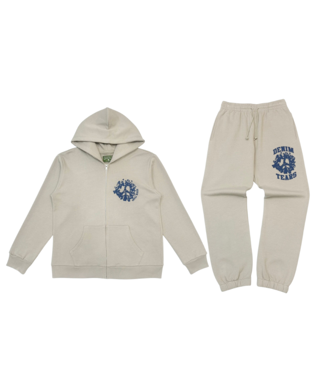 Denim Tears University Zip Set Grey