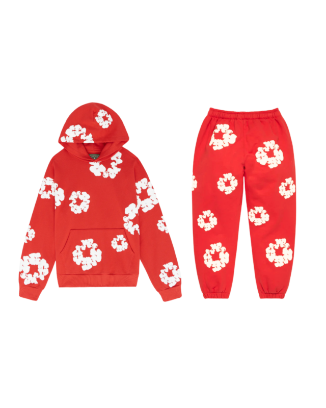 Denim Tears Cotton Wreath Set Red
