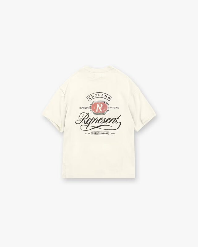 Represent Grand Vintage Hand Drawn T-Shirt Aged White
