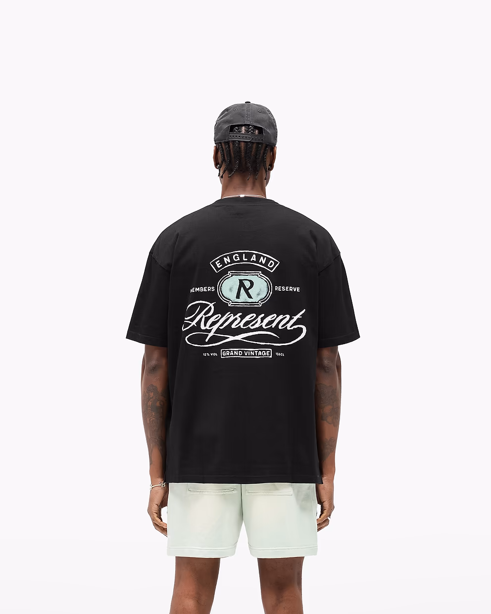 Represent Grand Vintage Hand Drawn T-Shirt Jet Black3
