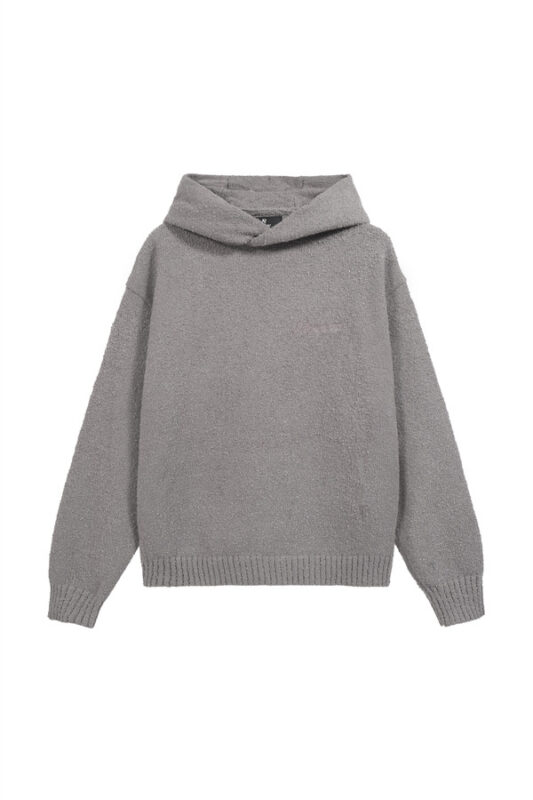 Represent Grey Heavy Boucle Hoodie
