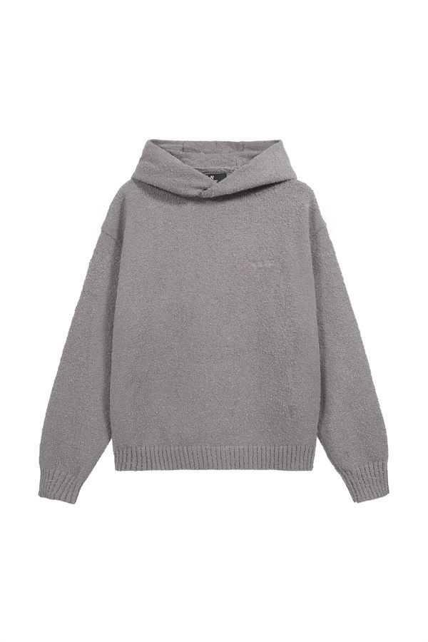 Represent Grey Heavy Boucle Hoodie