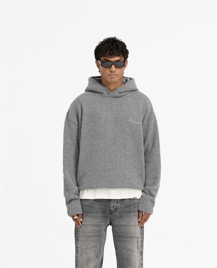 Represent Grey Heavy Boucle Hoodie2
