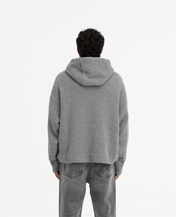 Represent Grey Heavy Boucle Hoodie3