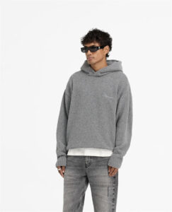 Represent Grey Heavy Boucle Hoodie4