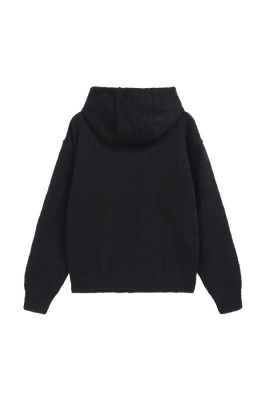 Represent Jet Black Heavy Boucle Hoodie1