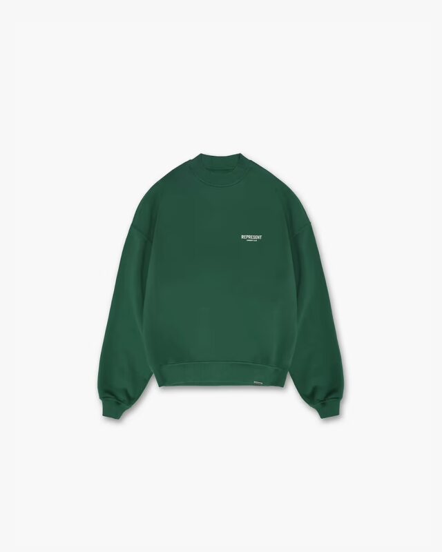 Represent Owners Club Sweater Racing Green1