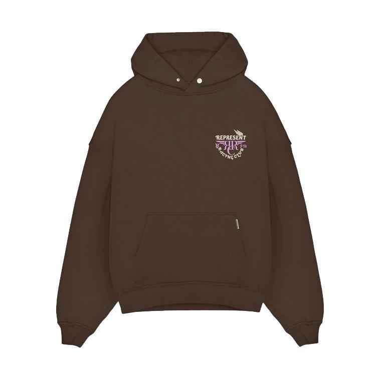 Represent Racing Club Hoodie Vintage Brown1