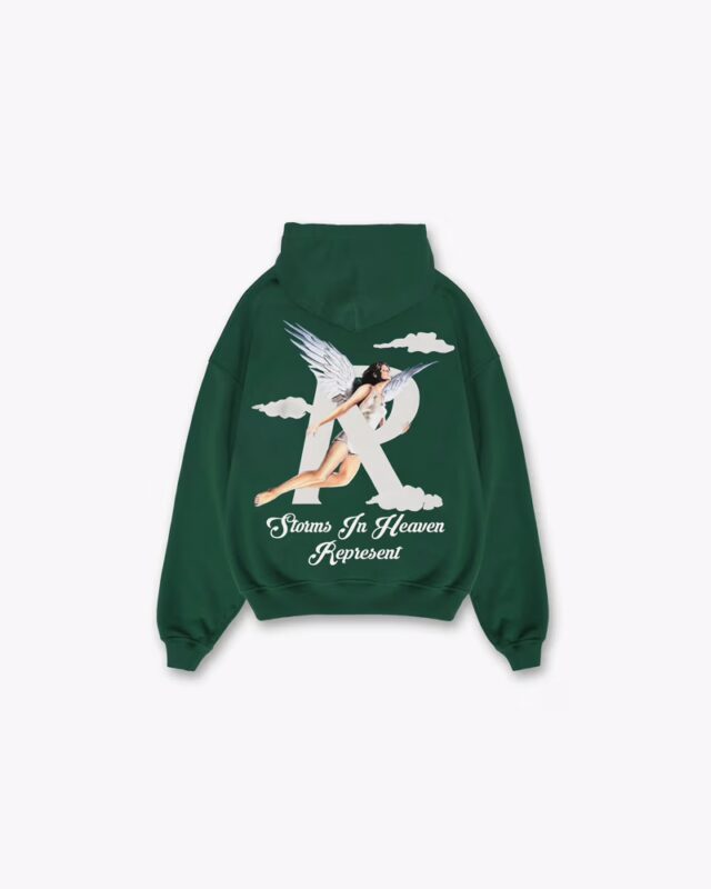 Represent Storms In Heaven Hoodie - Racing Green