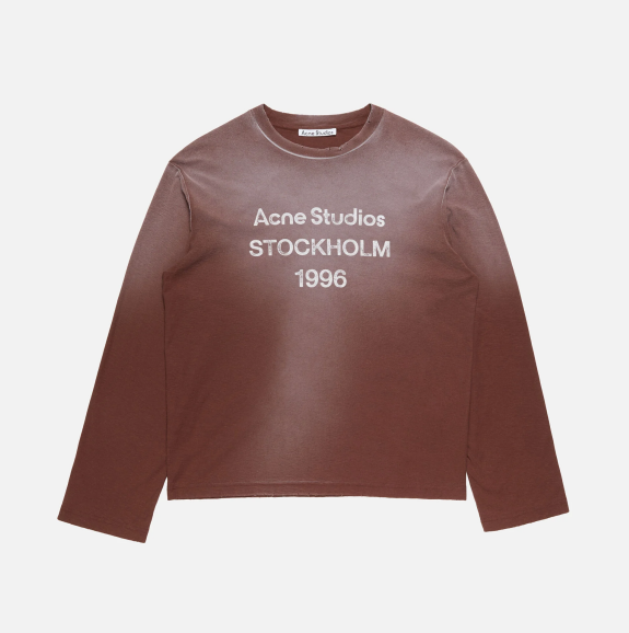 Acne Studios Faded Stamp Logo Long-Sleeve T-Shirt