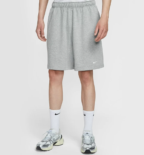 Nike Solo Swoosh Fleece Shorts Grey