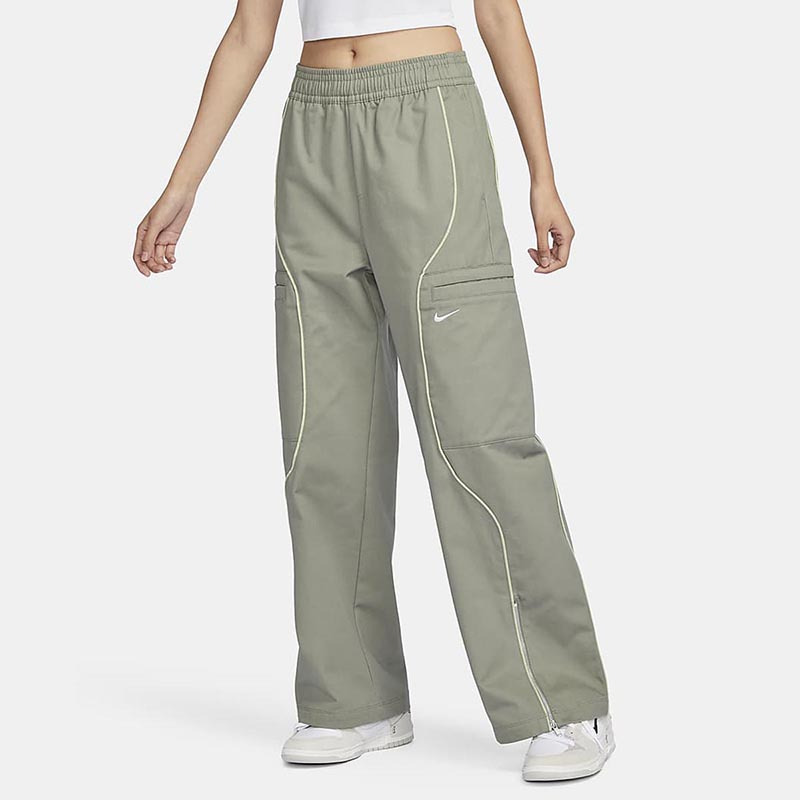 Nike Sportswear Street High-Rise Woven Pants Light Olive
