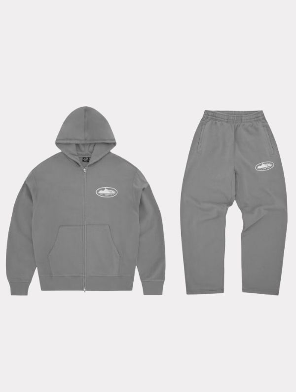Corteiz Puff Print Grey Tracksuit
