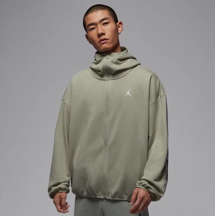 Nike Jordan Brooklyn Hike Mike Zip Hoodie olive