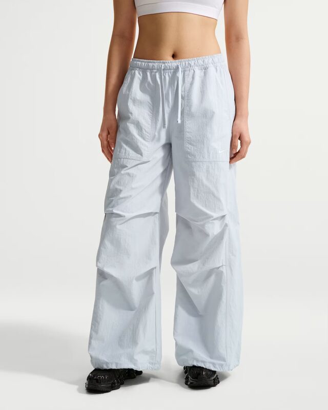 Nike Sportswear Loose Mid-Rise Structured Pants Blue