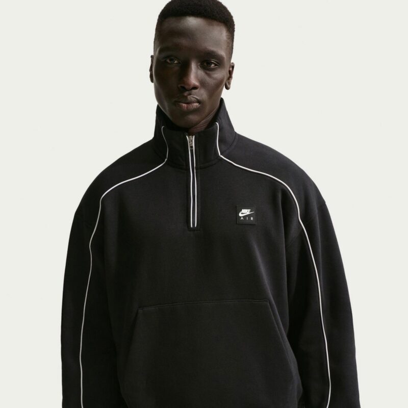 Nike Air Fleece Quarter-Zip Hoodie Black