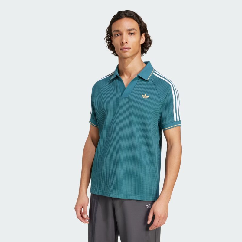 adidas Originals Waffle Polo Tee Green