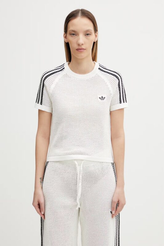 adidas Originals Knit Crochet Cali Tee White
