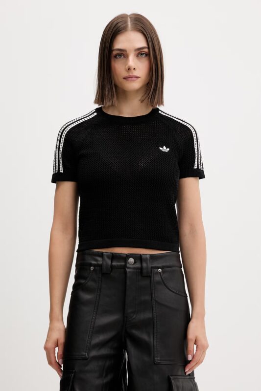adidas Originals Knit Crochet Cali Tee Black