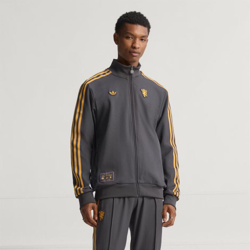 Adidas Manchester United Terrace Icons Track Top Grey