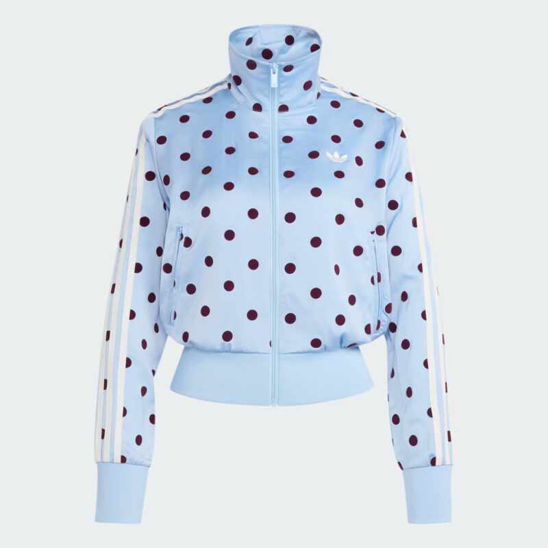 adidas Originals Satin Polka Dots TT Track Top Blue